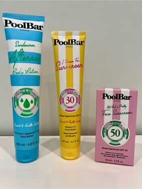 New PoolBar London set of 3 Mineral Body SPF Sunscreen & Aftersun Anthropologie